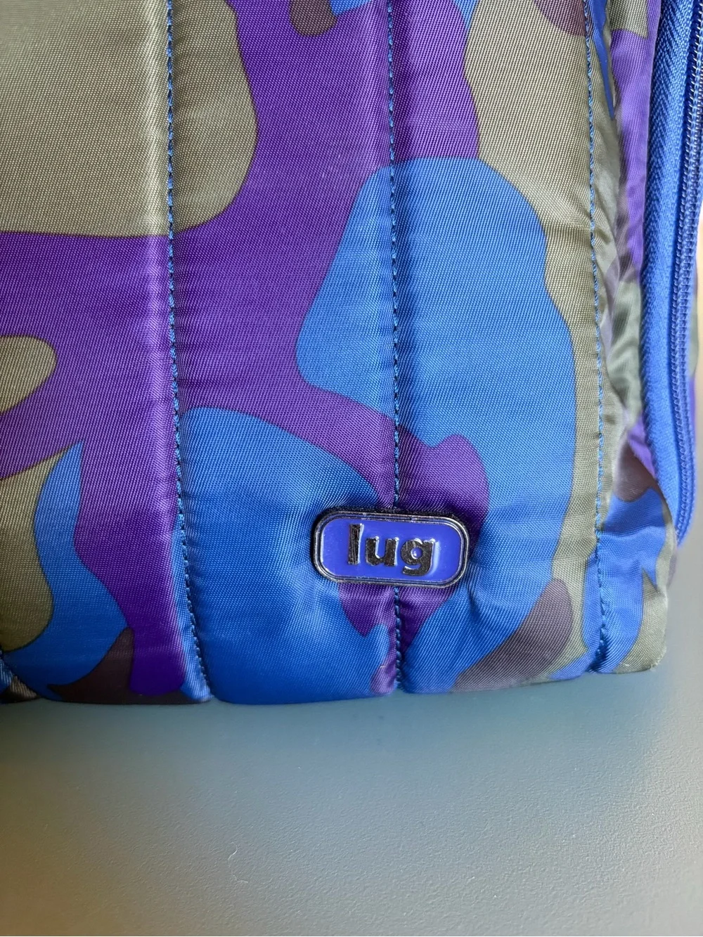 Lug Boxer Duffel Bag Blue Green Purple Camo Print